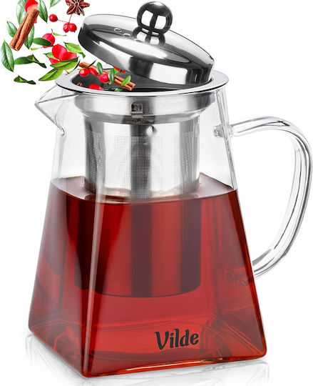 Orion Teapot with Filter Glass Transparent 730ml
