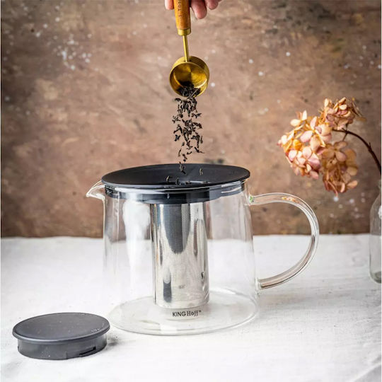 KING Hoff Teekanne Glas Gray 1500ml