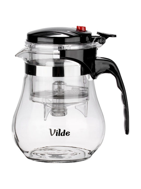 Orion Ceainic cu Filtru Sticlă Negru 1150ml