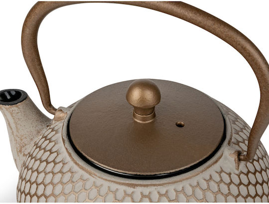 Bredemeijer Teapot Teapot with Filter Cast Iron Beige