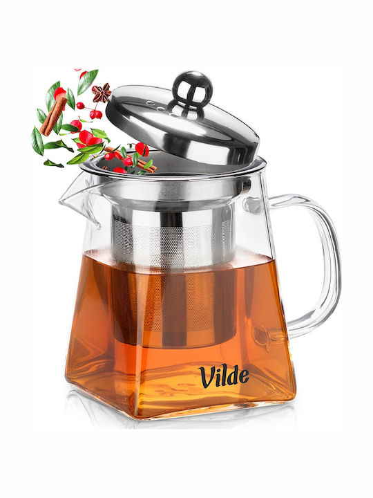 Orion Ceainic cu Cană și Filtru Sticlă Transparent 330ml