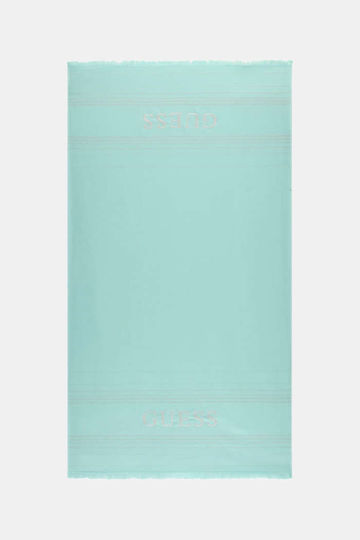 Guess Beach Towel Blue with Fringes 180x100cm