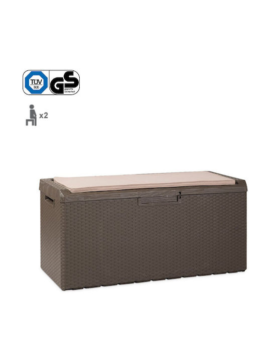 Toomax Outdoor Storage Box Porto Novo 350lt Brown L123.7xW54.5xH58.7cm
