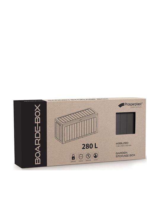 Prosperplast Outdoor Storage Box 280lt Gray L116xW43.8xH55cm