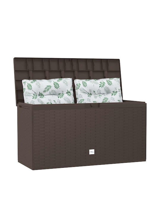 vidaXL Outdoor Storage Box 290lt Brown L114xW47xH60cm