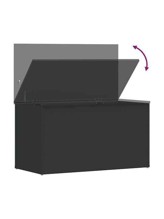 vidaXL Outdoor Storage Box Black L84xW42xH46cm