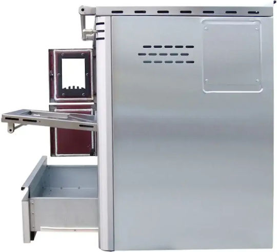 Senko SG-90 Metallic Wood Burning Stove 7.5kW Burgundy