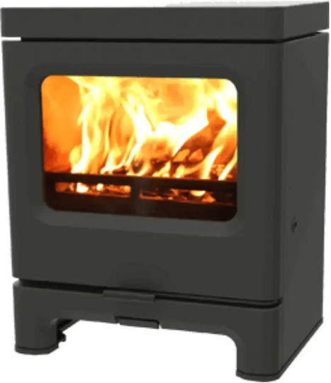 Charnwood Skye 5 - Low stand Металик Дървена печка 5кВт Gunmetal