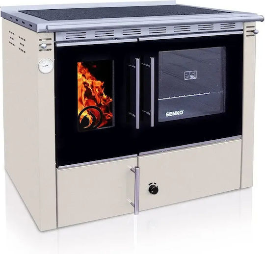 Senko C-25 Premium Metalic Soba pe lemne Cuptor pe lemne cu Cuptor 25kW Bordeaux