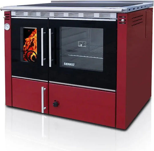 Senko C-35 Premium Метал Печка на дърва Калорифер с Фурна 35кВт Бежова