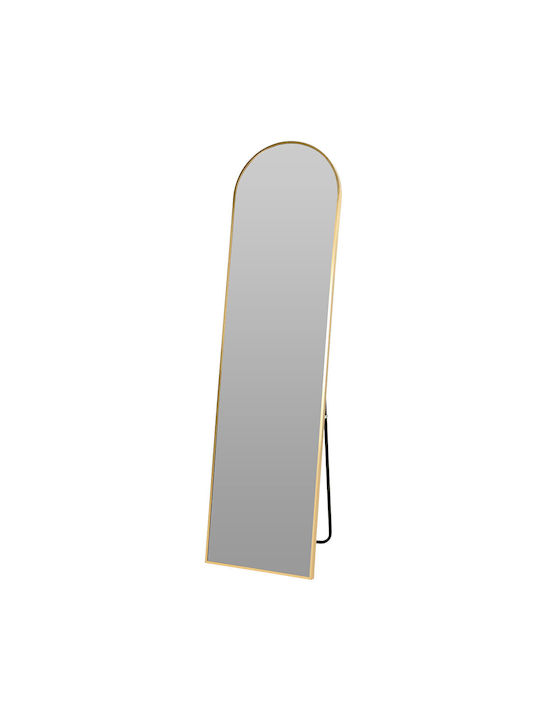 MRShome Oglindă Arcuită cu Ramă din Aluminiu Auriu