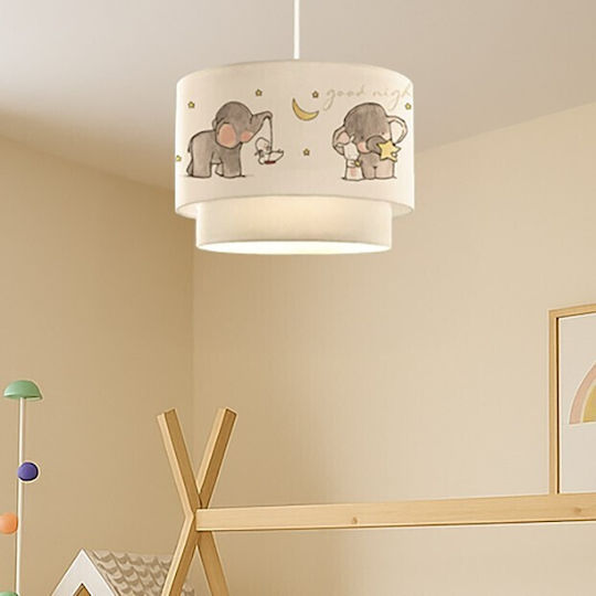 Pakketo Gute Nacht Einfaches Licht Kinderzimmer-Deckenleuchte Deckenleuchte aus Kunststoff mit E27-Fassung Weiß 30x20cm