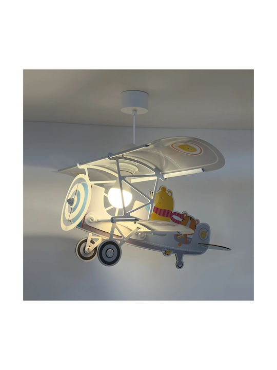 Ango Little O Singură Lumină Lumini De Tavan Pentru Copii Suspendată Din Plastic 15W Cu Soclu E27 Albastru Deschis 64x47cm