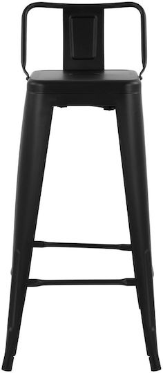 Scaun Metalic De Bar Pentru Exterior Negru Mat 43x43x95cm