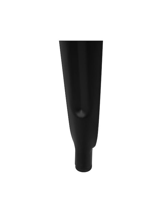 Metallischer Gartenhocker Für Bar Außeneinsatz Schwarz Matt 43x43x95cm