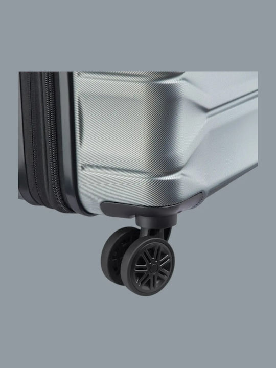 Delsey Meteor Valiză de Călătorie Medie Dură Argintie Înălțime 68cm