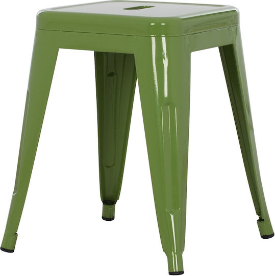 Μεταλλικό Σκαμνάκι Εξωτερικού Χώρου Light Olive Green 39x39x46cm