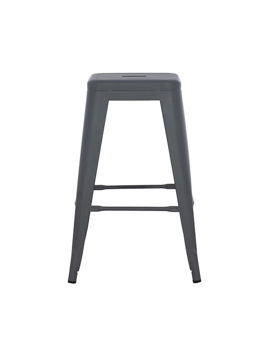 Scaun Metalic Bar De Grădină Gri 43x43x67cm