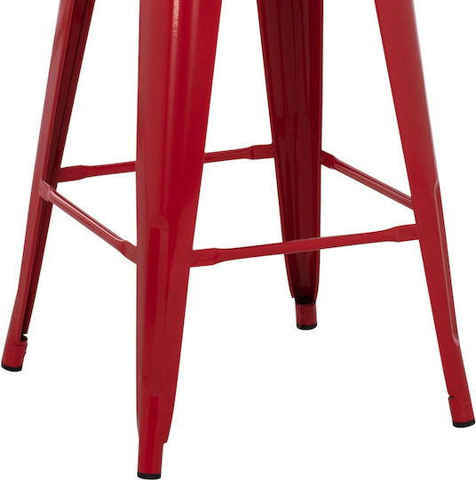 Metallischer Gartenhocker Bar Außeneinsatz Rote 43x43x67cm