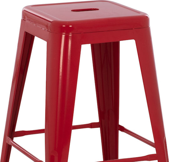 Metallischer Gartenhocker Bar Außeneinsatz Rote 43x43x67cm