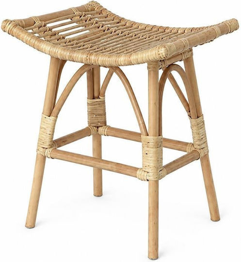 Gartenhocker Außenbereich Rattan Haunani Beiges 50x41x60cm 11186