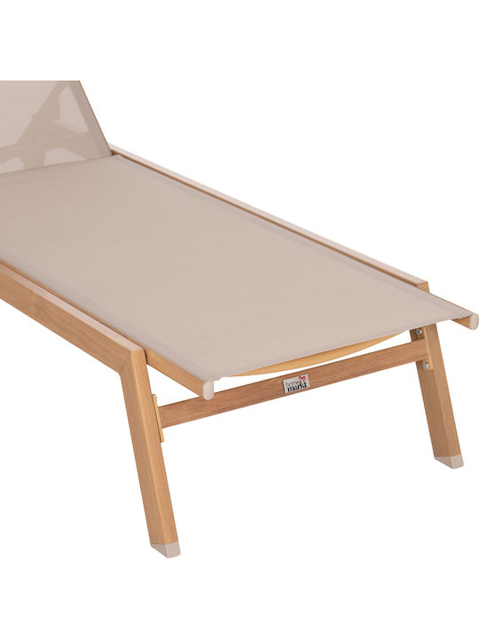 Aluminum Deckchair Rabia Rabia with Pillow White 191.5x60x31cm
