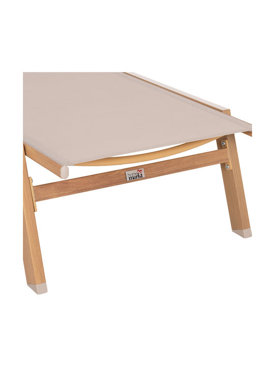 Aluminum Deckchair Rabia Rabia with Pillow White 191.5x60x31cm