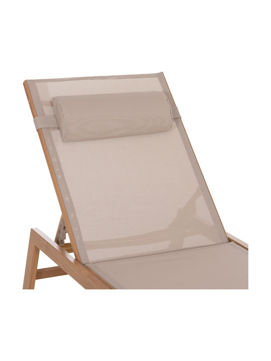 Aluminum Deckchair Rabia Rabia with Pillow White 191.5x60x31cm
