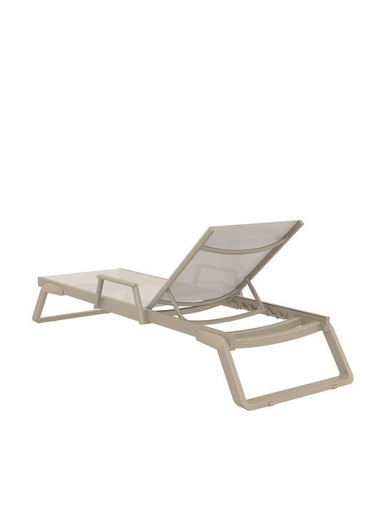 Aluminum Deckchair Tropic Brown 210x72x31cm