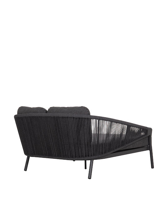Șezlong Aluminiu Gri 157x149x80 cm