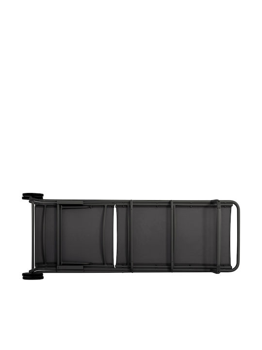 Liegestuhl Aluminium Riben mit Rädern Gray 210x78x91cm.