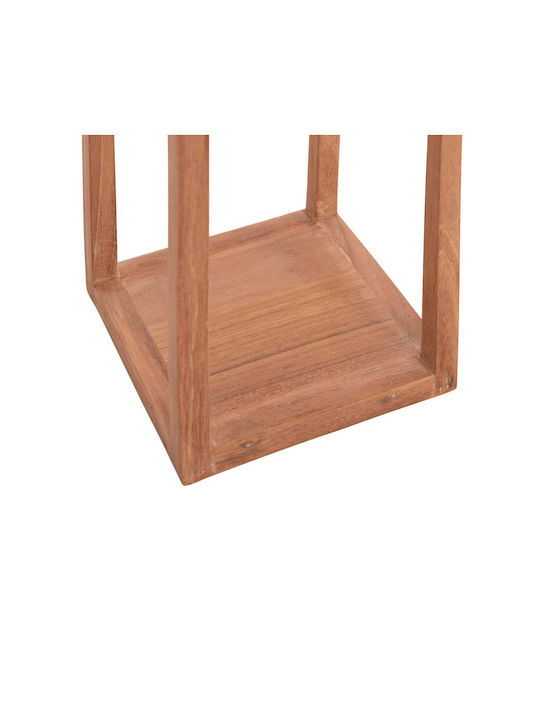 Freebox Tabletop Wooden Lantern Beige 20x20x50cm
