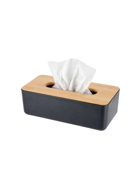 Atmosphera Atmosphera Plastic Black Tissue Holder 26.1x13.1x8.6cm