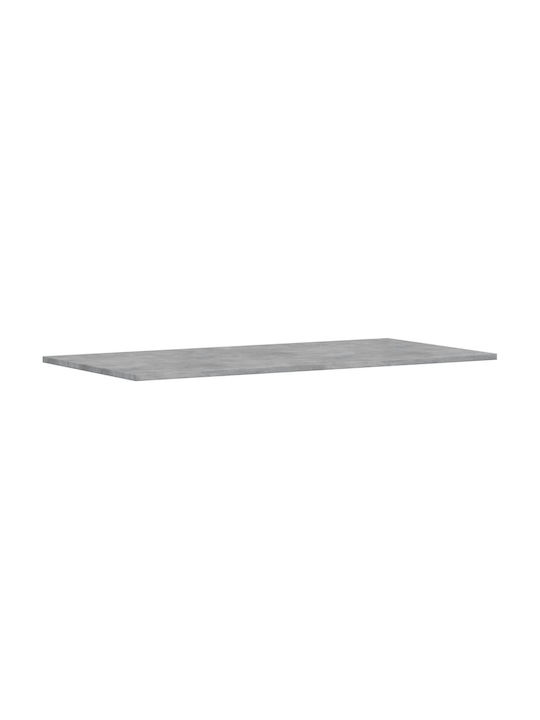 vidaXL Rectangular Bookcase Shelf made of Chipboard in Grey Colour 100x50x1.5cm 805422 4 Pieces