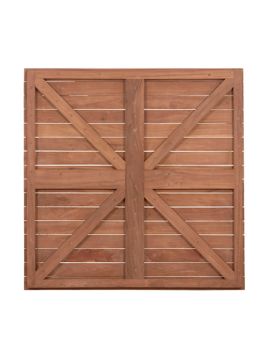Freebox Square Table Surface made of Solid Wood Natural 80x80x4cm FB918137 1pcs