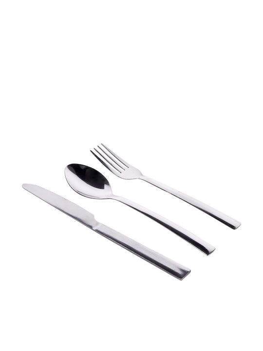 3-Piece Stainless Steel 18/10 Silver Cutlery Set