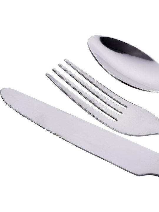 3-Piece Stainless Steel 18/10 Silver Cutlery Set