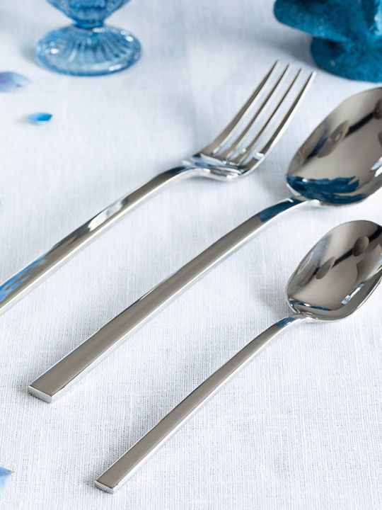 Bra Set de Tacâmuri Inoxidabil Argintiu 24buc cu Set de tacâmuri