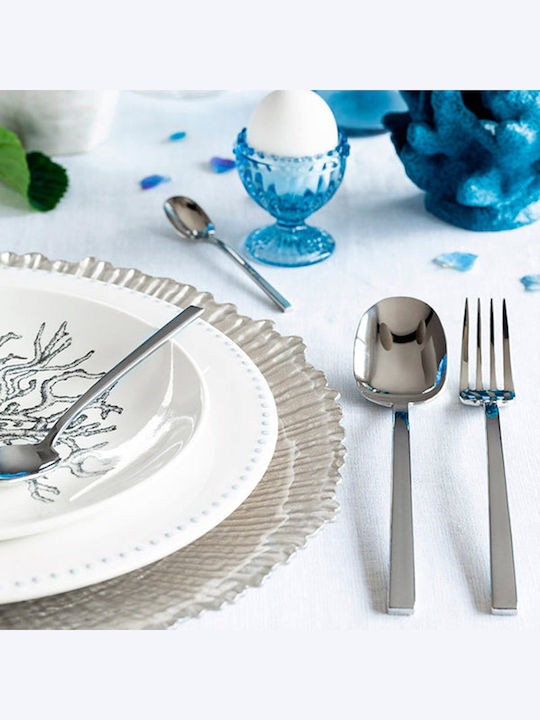 Bra Set de Tacâmuri Inoxidabil Argintiu 24buc cu Set de tacâmuri