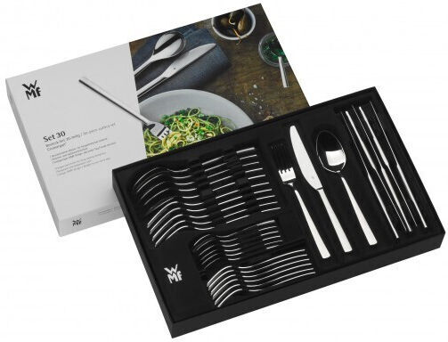 WMF 30-Piece Stainless Steel 18/10 Silver Cutlery Set Palma