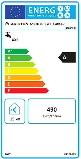 Ariston Încălzitor de Apă 15l Sticlă 1.2kW cu Wi-Fi