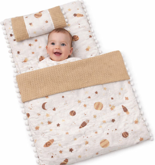 Kamtex Baby Baby Crib Bedding Set 3pcs Beige