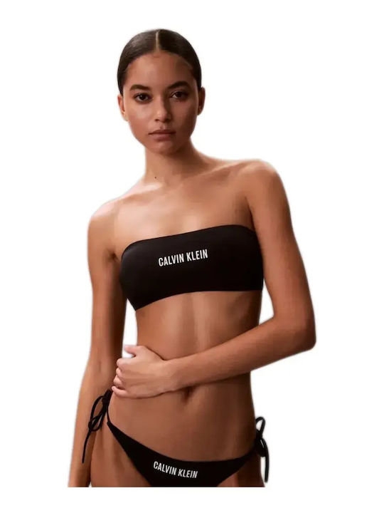 Trägerloses Bikinioberteil Schwarz