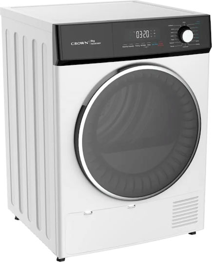 Crown TDC8016WY Στεγνωτήριο 8kg με Αντλία Θερμότητας