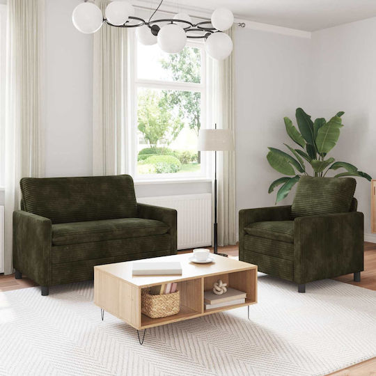 Set Mobilier Living Deschis Scaun Cu 2 Locuri și Fotoliu
