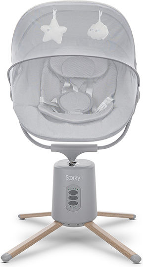 Lorelli Elektrische Babywippen & Schaukelstühle Storky mit Musik und Vibration Grau für Kinder bis 5,2 kg
