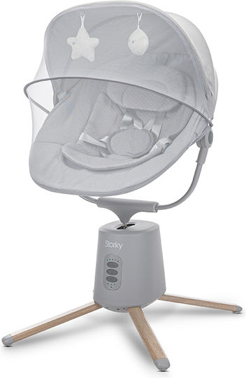 Lorelli Elektrische Babywippen & Schaukelstühle Storky mit Musik und Vibration Grau für Kinder bis 5,2 kg