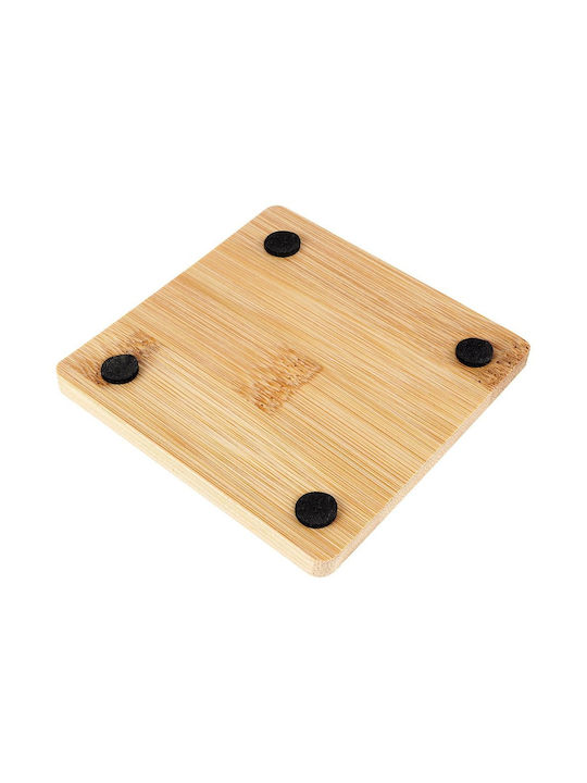 Orion Coaster Wooden with Stand Brown 9.7x10cm 4pcs