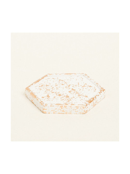 Beauty Home Coaster Ceramic Gold 9x10cm 1pcs Beauty Home Coaster Ceramic Gold 9x10cm 1pcs