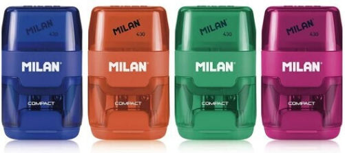 Milan Ξύστρα Γόμα Διπλή Compact Μπλε